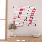 City life always up pearl pink Wall Tapestry Gallery Image 2