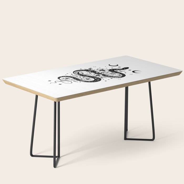 Serpent Spell -Black and White Coffee Table Gallery Image 1