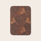 Copper Batik Pattern Abstract Digital Vector Nature Art Bath Mat Gallery Image 1