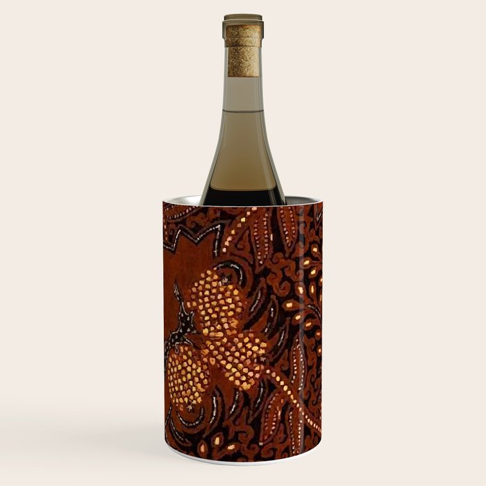 Copper Batik Pattern Abstract Digital Vector Nature Art Wine Chiller Gallery Image 2