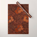 Copper Batik Pattern Abstract Digital Vector Nature Art Wrapping Paper Gallery Image 1