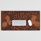 Copper Batik Pattern Abstract Digital Vector Nature Art Desk Mat Gallery Image 1