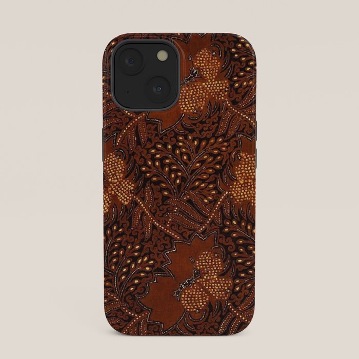 Copper Batik Pattern Abstract Digital Vector Nature Art iPhone Case Gallery Image 33