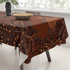 Copper Batik Pattern Abstract Digital Vector Nature Art Tablecloth Gallery Image 3