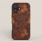 Copper Batik Pattern Abstract Digital Vector Nature Art iPhone Case Gallery Image 1
