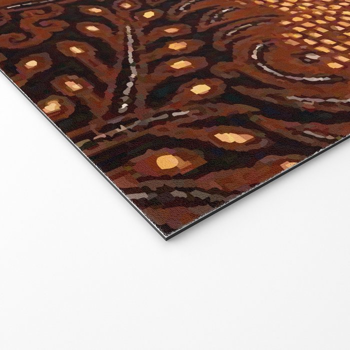 Copper Batik Pattern Abstract Digital Vector Nature Art Welcome Mat Gallery Image 2