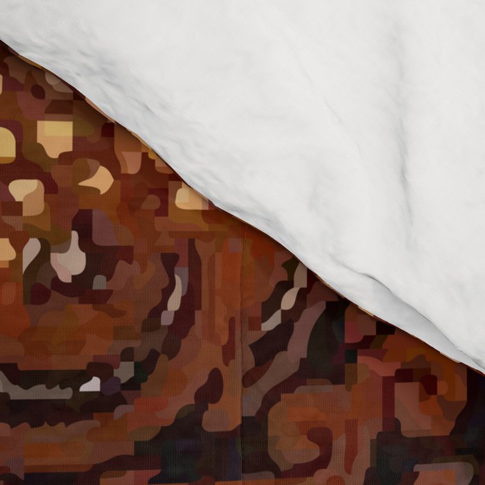 Copper Batik Pattern Abstract Digital Vector Nature Art Comforter Gallery Image 4