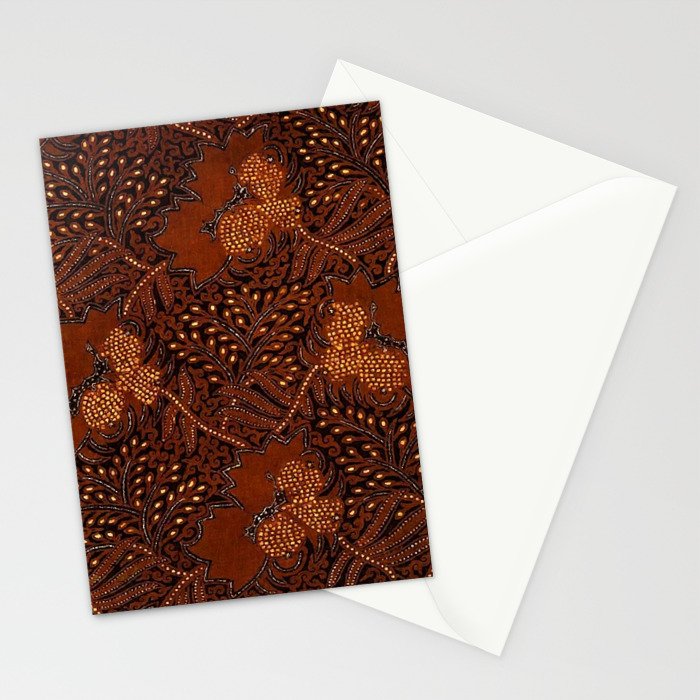 Copper Batik Pattern Abstract Digital Vector Nature Art Stationery Card Gallery Image 2