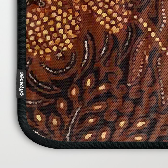 Copper Batik Pattern Abstract Digital Vector Nature Art Laptop Sleeve Gallery Image 3