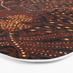 Copper Batik Pattern Abstract Digital Vector Nature Art Bath Mat Gallery Image 3