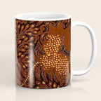 Copper Batik Pattern Abstract Digital Vector Nature Art Coffee Mug Gallery Image 1