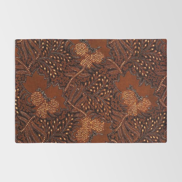 Copper Batik Pattern Abstract Digital Vector Nature Art Rug Gallery Image 2