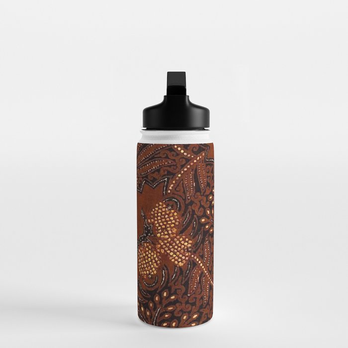 Copper Batik Pattern Abstract Digital Vector Nature Art Water Bottle Gallery Image 3