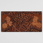 Copper Batik Pattern Abstract Digital Vector Nature Art Desk Mat Gallery Image 3