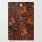 Copper Batik Pattern Abstract Digital Vector Nature Art Cutting Board Gallery Image 1