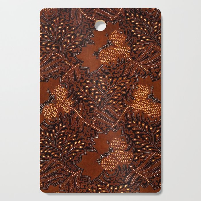 Copper Batik Pattern Abstract Digital Vector Nature Art Cutting Board Gallery Image 1