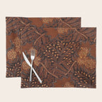 Copper Batik Pattern Abstract Digital Vector Nature Art Placemat Gallery Image 1
