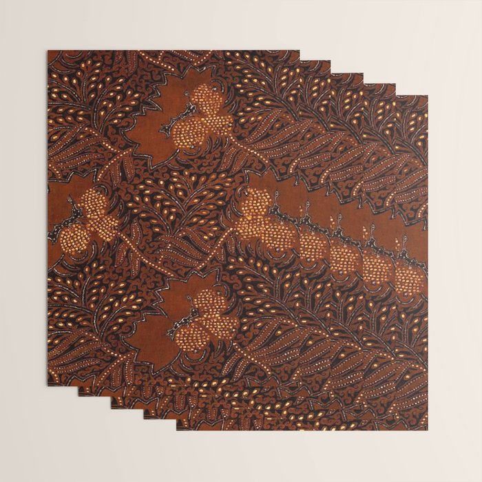 Copper Batik Pattern Abstract Digital Vector Nature Art Wrapping Paper Gallery Image 3