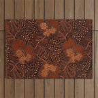 Copper Batik Pattern Abstract Digital Vector Nature Art Outdoor Rug Gallery Image 1