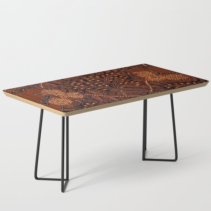Copper Batik Pattern Abstract Digital Vector Nature Art Coffee Table Gallery Image 1