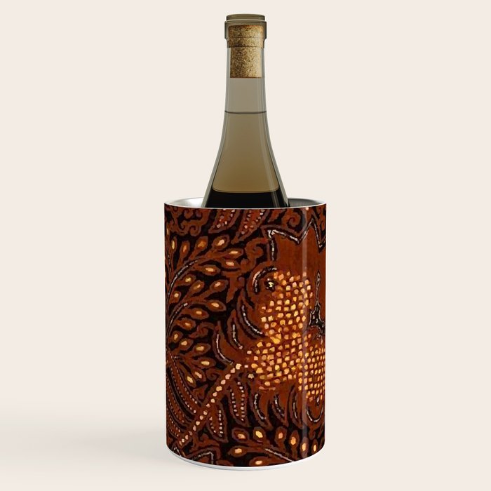 Copper Batik Pattern Abstract Digital Vector Nature Art Wine Chiller Gallery Image 3