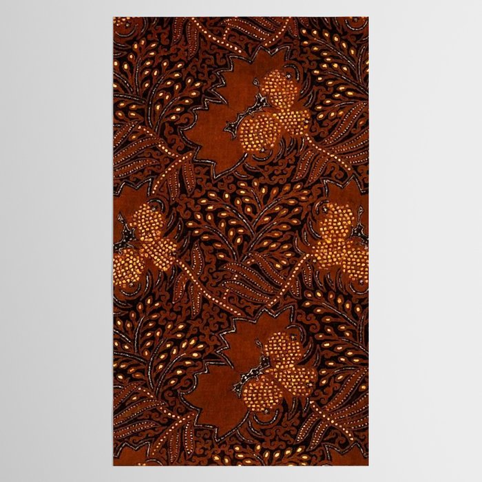 Copper Batik Pattern Abstract Digital Vector Nature Art Tablecloth Gallery Image 2