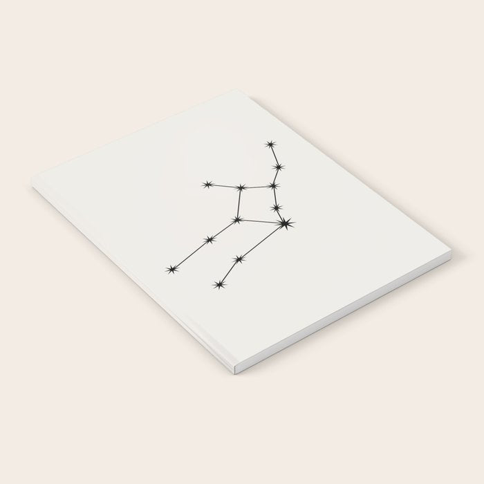 Virgo Zodiac Star Constellation Line Art White Notebook Gallery Image 2