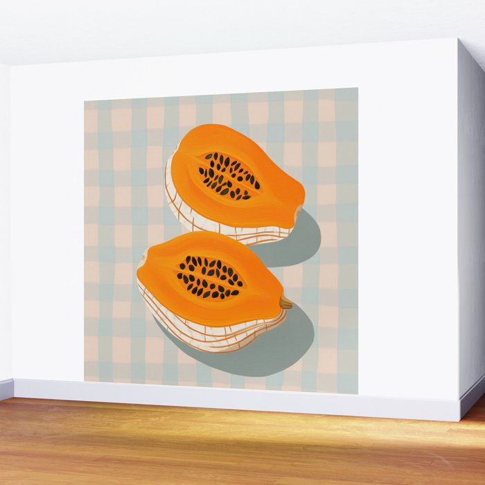 Papaya Afternoon Wall Mural Gallery Image 2