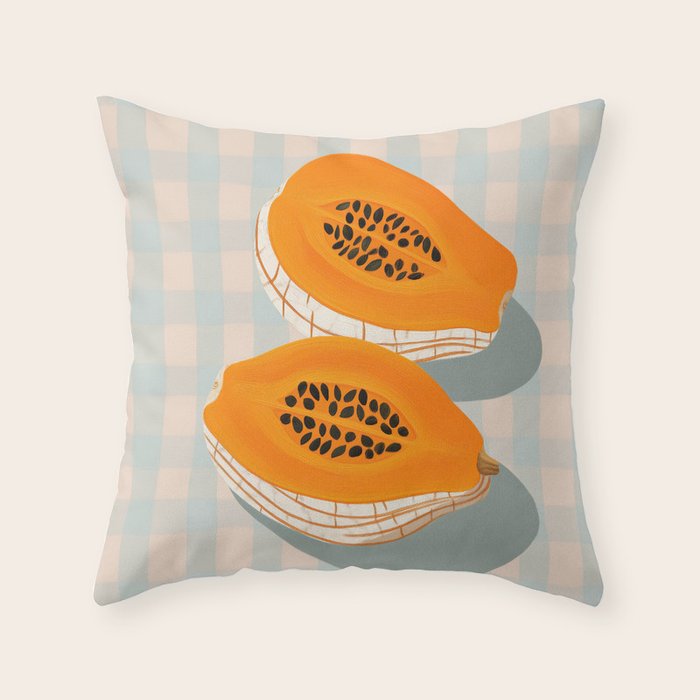 Papaya Afternoon Throw Pillow Gallery Image 6