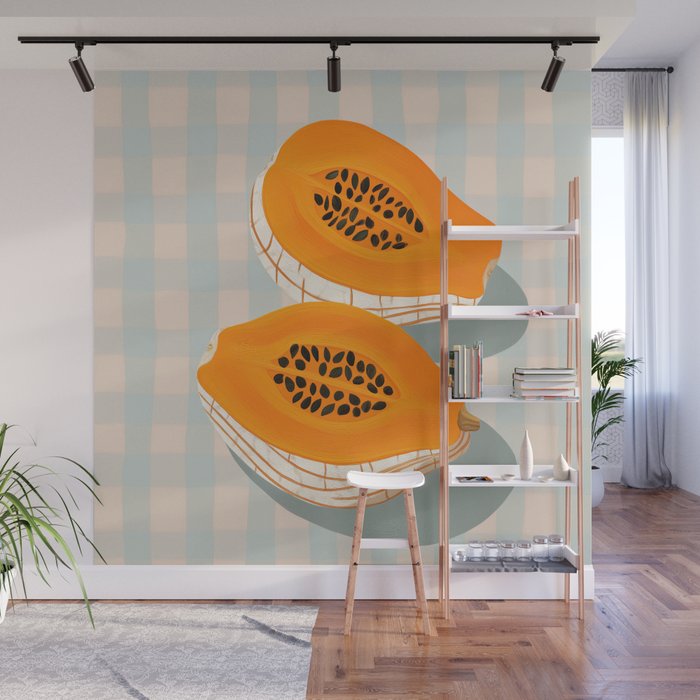 Papaya Afternoon Wall Mural Gallery Image 1