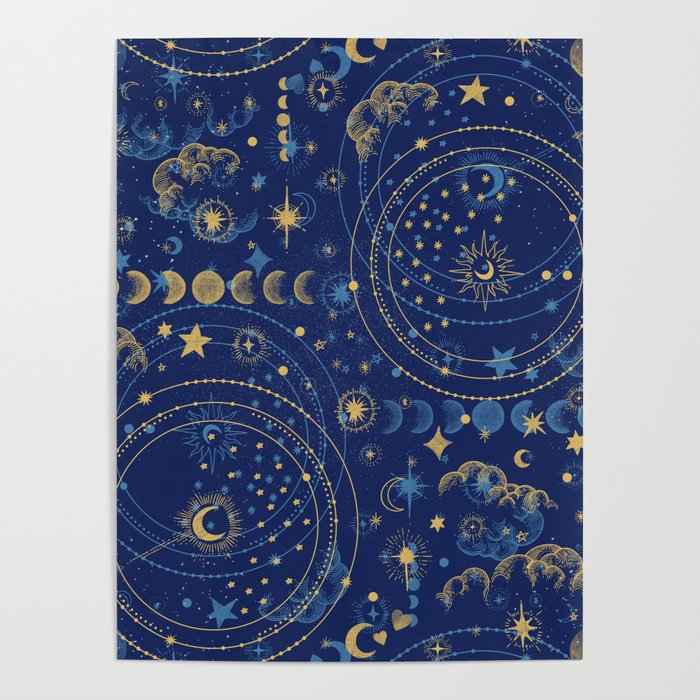 Pattern mystic celestial dark A Poster Gallery Image 4