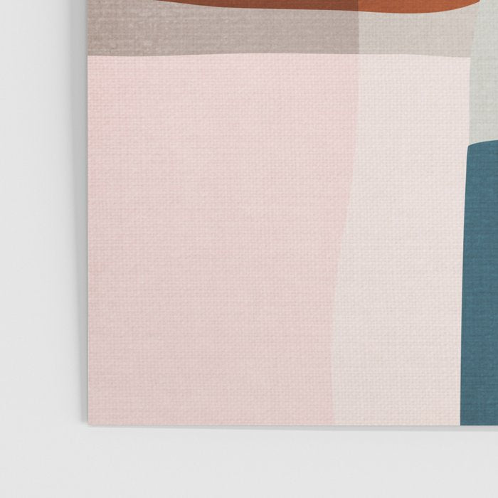 Burnt Orange Navy Abstract Shapes Poster Gallery Image 3