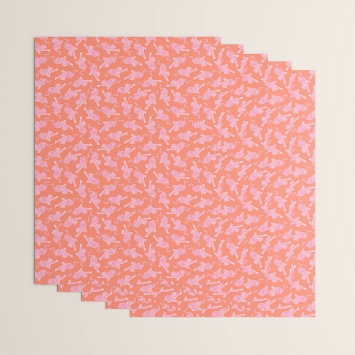 Year of the Tiger - Orange/Pink Wrapping Paper Gallery Image 3