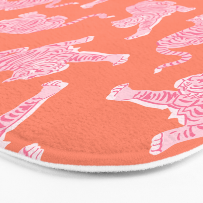 Year of the Tiger - Orange/Pink Bath Mat Gallery Image 3