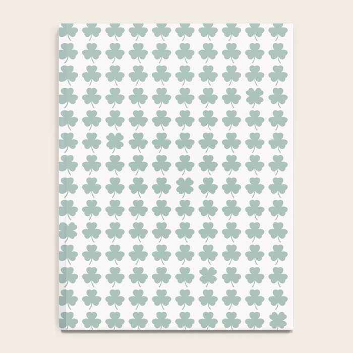 Clovers XXIX Teal Green Botanical Pattern Notebook Gallery Image 4