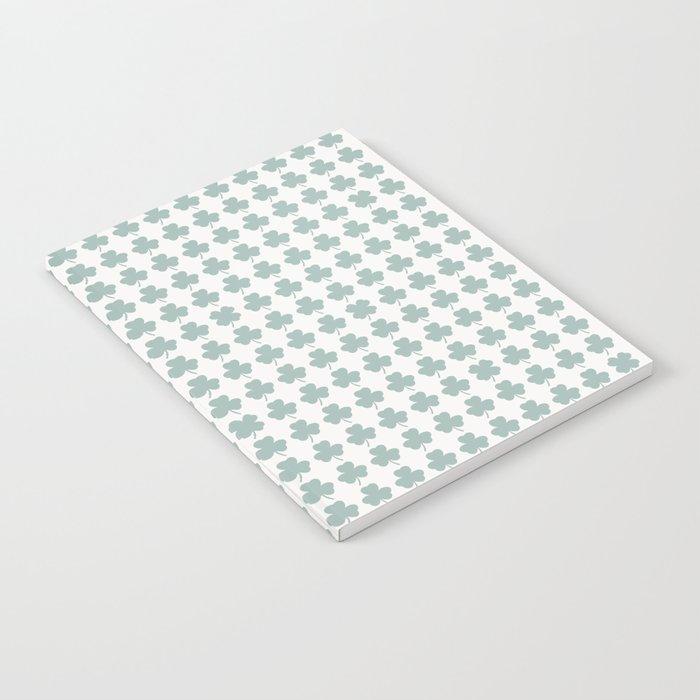 Clovers XXIX Teal Green Botanical Pattern Notebook Gallery Image 1