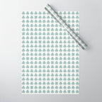 Clovers XXIX Teal Green Botanical Pattern Wrapping Paper Gallery Image 1
