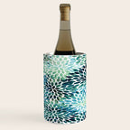 Floral Watercolor, Navy, Blue Teal, Abstract Watercolor Wine Chiller Gallery Image 3