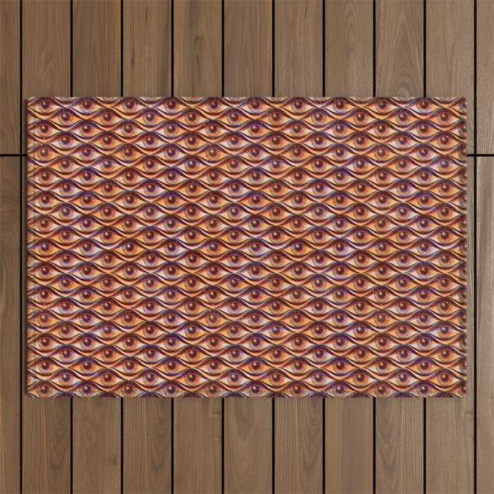 Hypnotized - vintage gold Outdoor Rug Gallery Image 1