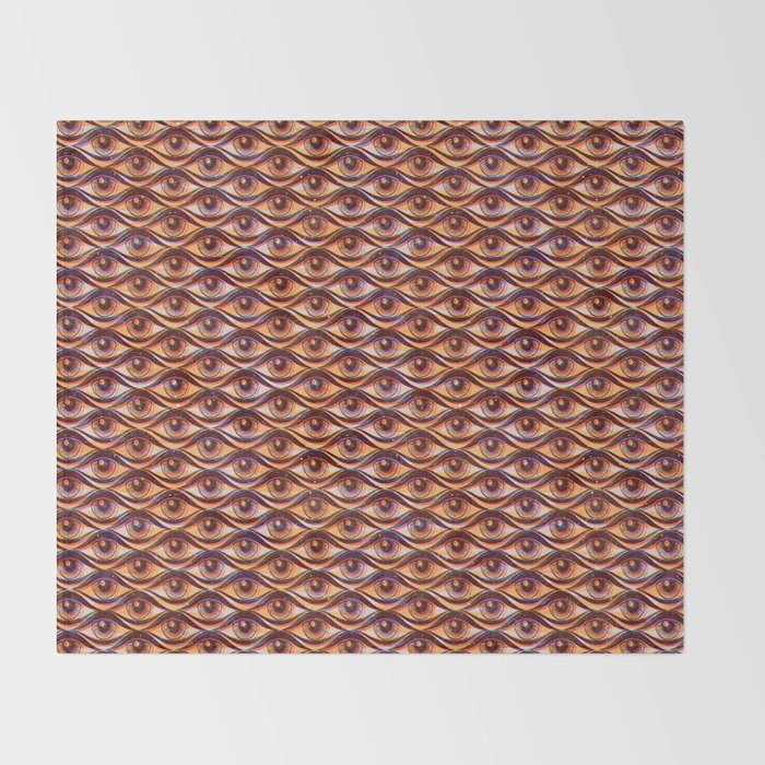 Hypnotized - vintage gold Throw Blanket Gallery Image 2