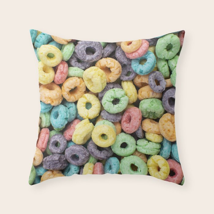 Fruity Cereal Throw Pillow Gallery Image 6