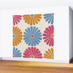 Retro Summer Daisies V Wall Mural Gallery Image 2