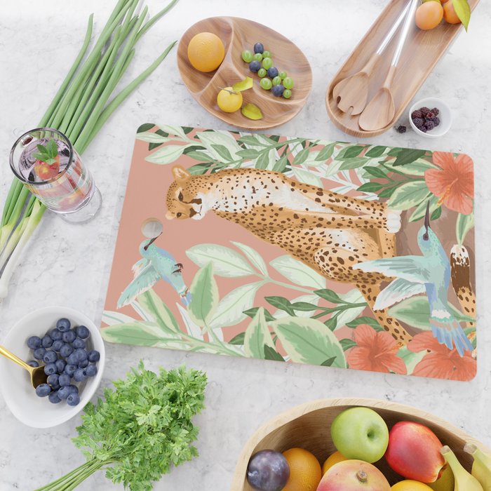 Tropical Cheetah Cutting Board Gallery Image 2