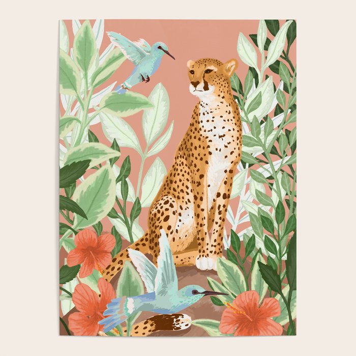 Tropical Cheetah Poster Gallery Image 4