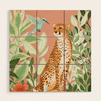 Tropical Cheetah Wood Wall Art Gallery Image 1