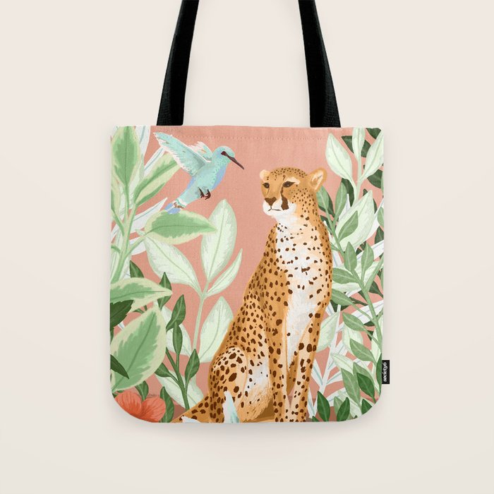 Tropical Cheetah Tote Bag Gallery Image 1