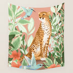 Tropical Cheetah Wall Tapestry Gallery Image 4