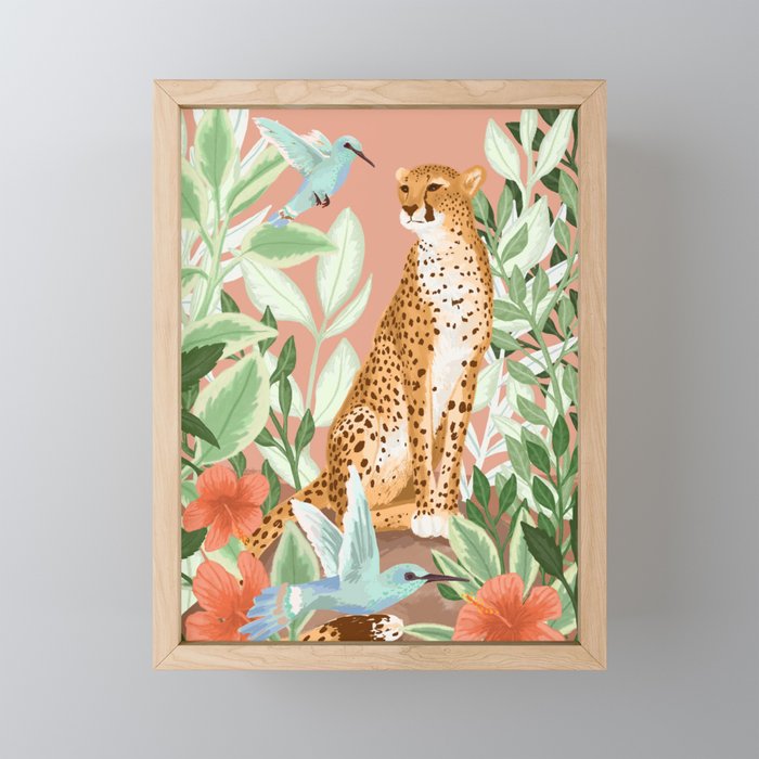 Tropical Cheetah Mini Art Print Gallery Image 1