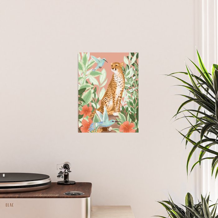 Tropical Cheetah Poster Gallery Image 2