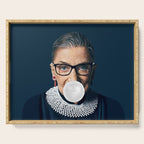Ruth Bader Ginsburg Blowing White Bubble gum Serving Tray Gallery Image 1